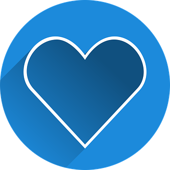 Blue Heart Icon PNG image