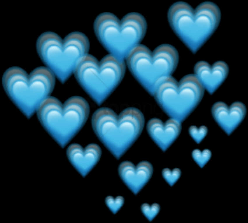 Blue Hearts Abstract PNG image