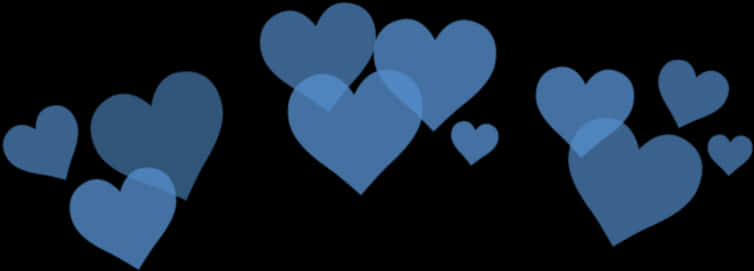 Blue Hearts Gradient Background PNG image