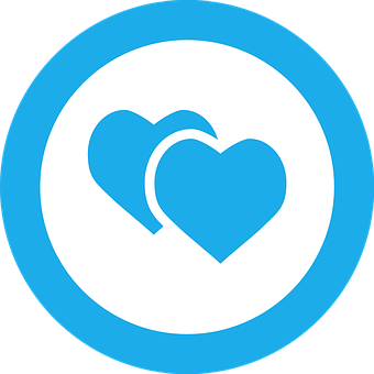 Blue Hearts Icon PNG image