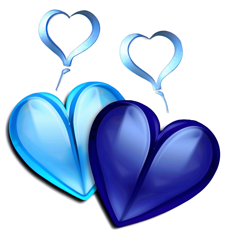 Blue Hearts Png Bao42 PNG image