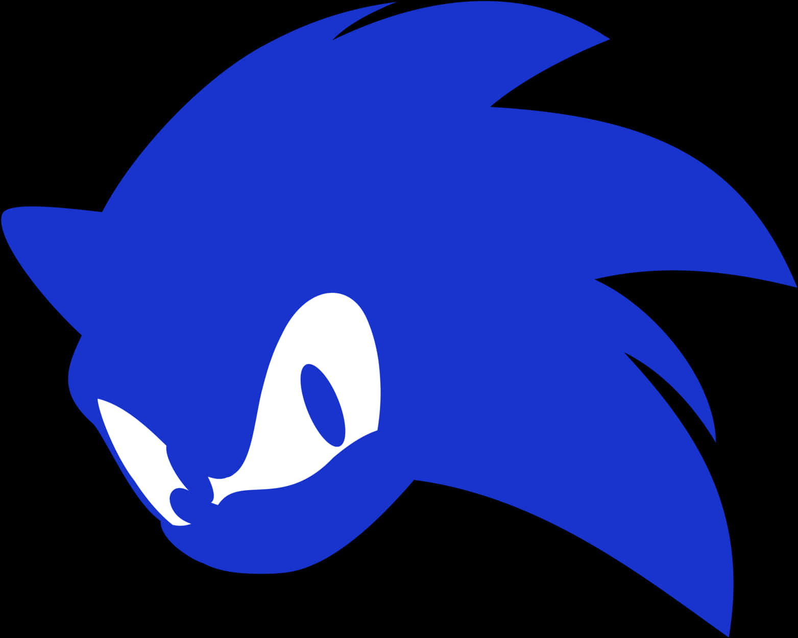 Blue Hedgehog Silhouette Graphic PNG image