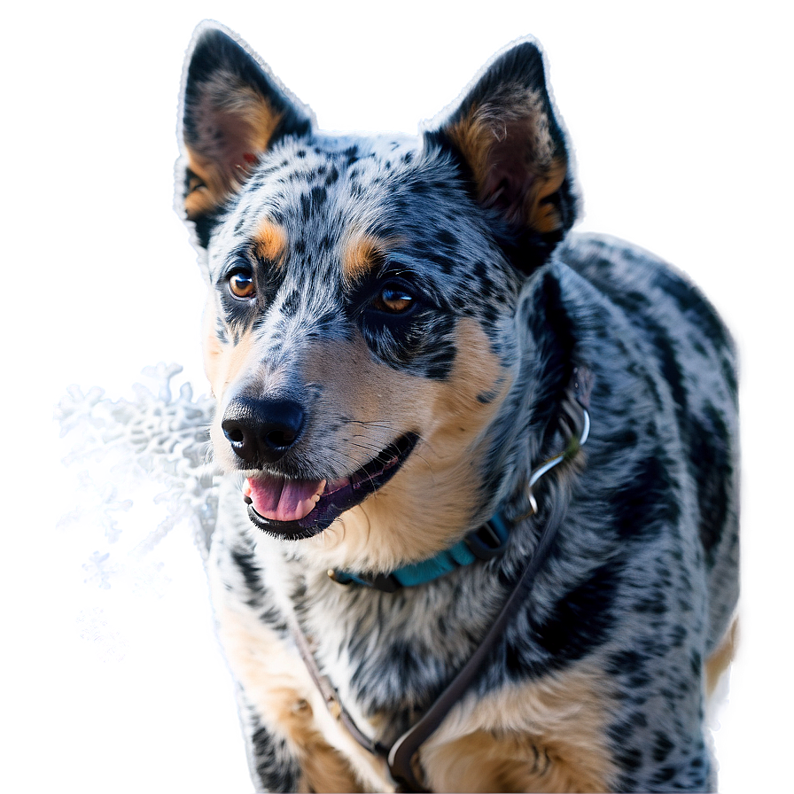 Blue Heeler Enjoying Snow Png Jbv PNG image