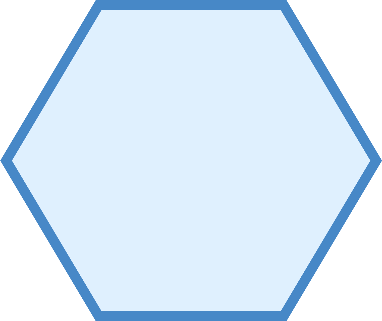 Blue Hexagon Shape PNG image