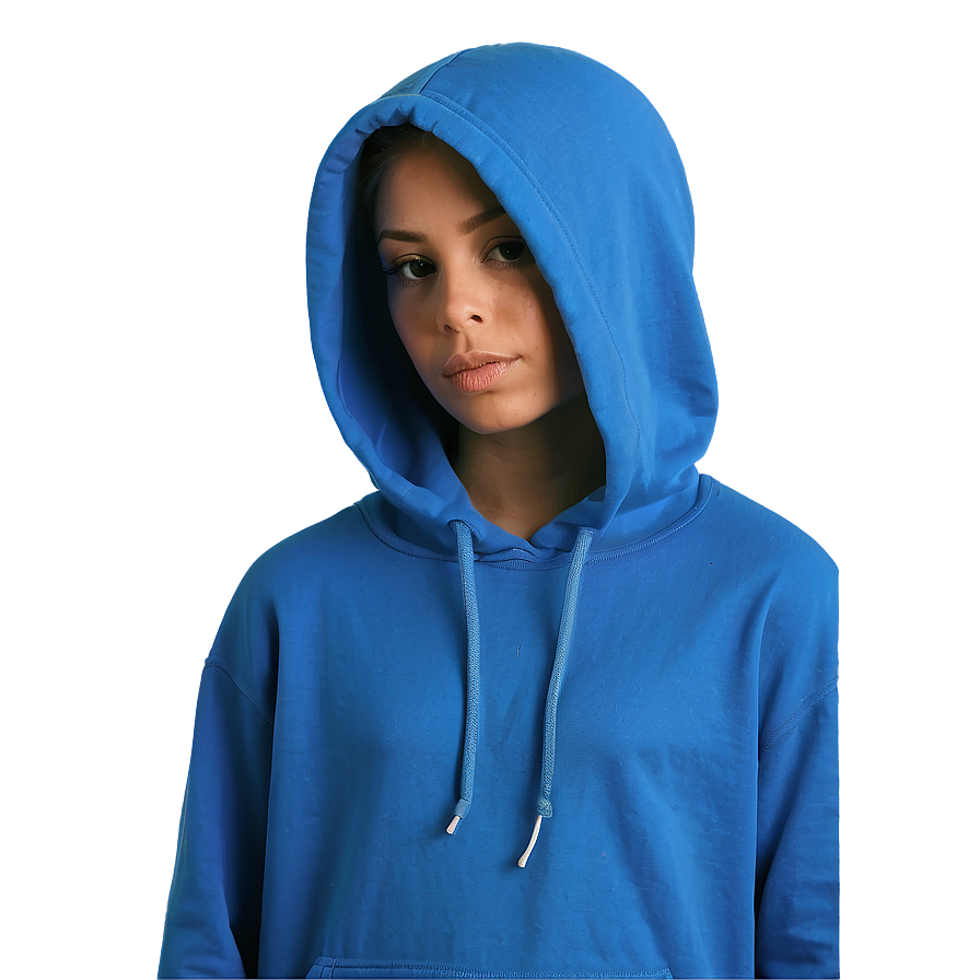 Blue Hoodie Strings Png Wgj PNG image