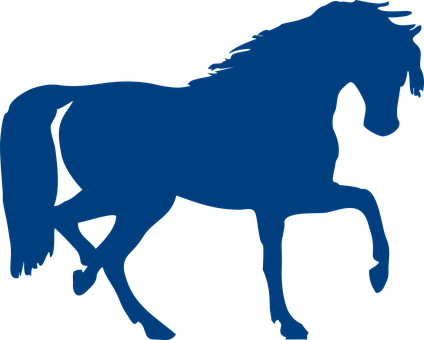 Blue_ Horse_ Silhouette_ Vector PNG image