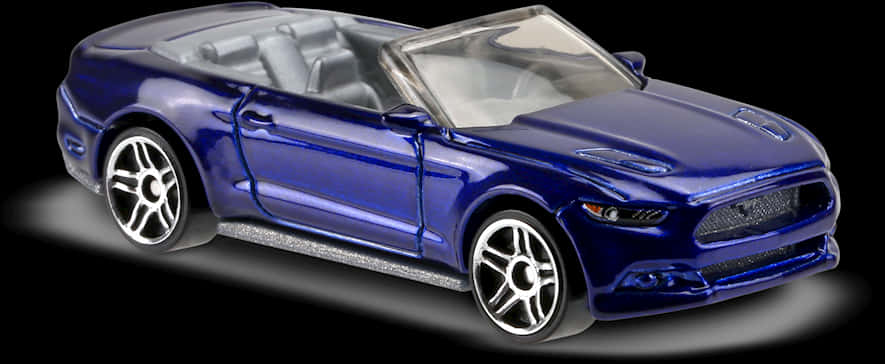 Blue Hot Wheels Convertible Mustang PNG image