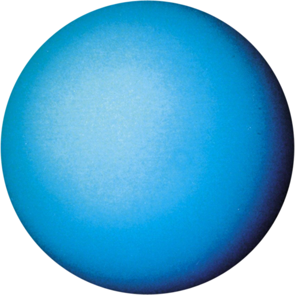 Blue Ice Giant Uranus Planet PNG image