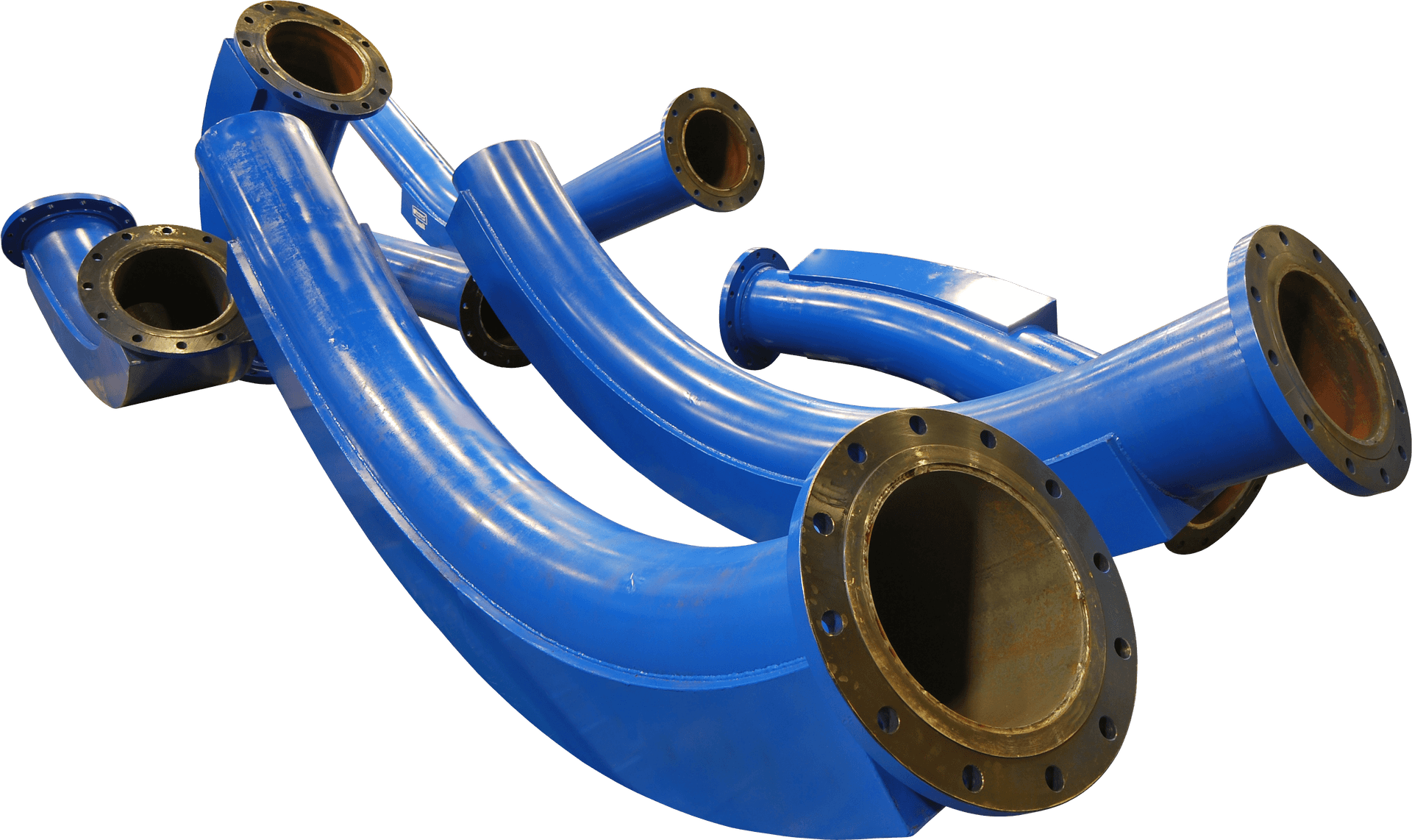 Blue Industrial Pipes PNG image