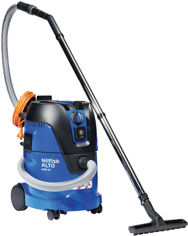 Blue Industrial Wet Dry Vacuum Cleaner PNG image