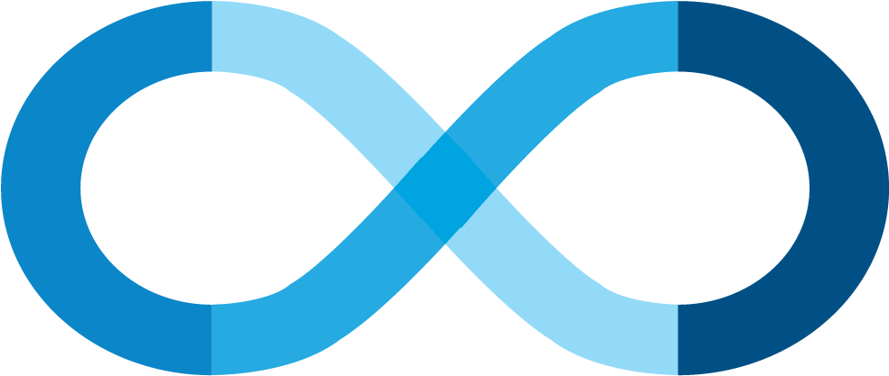 Blue Infinity Symbol Graphic PNG image