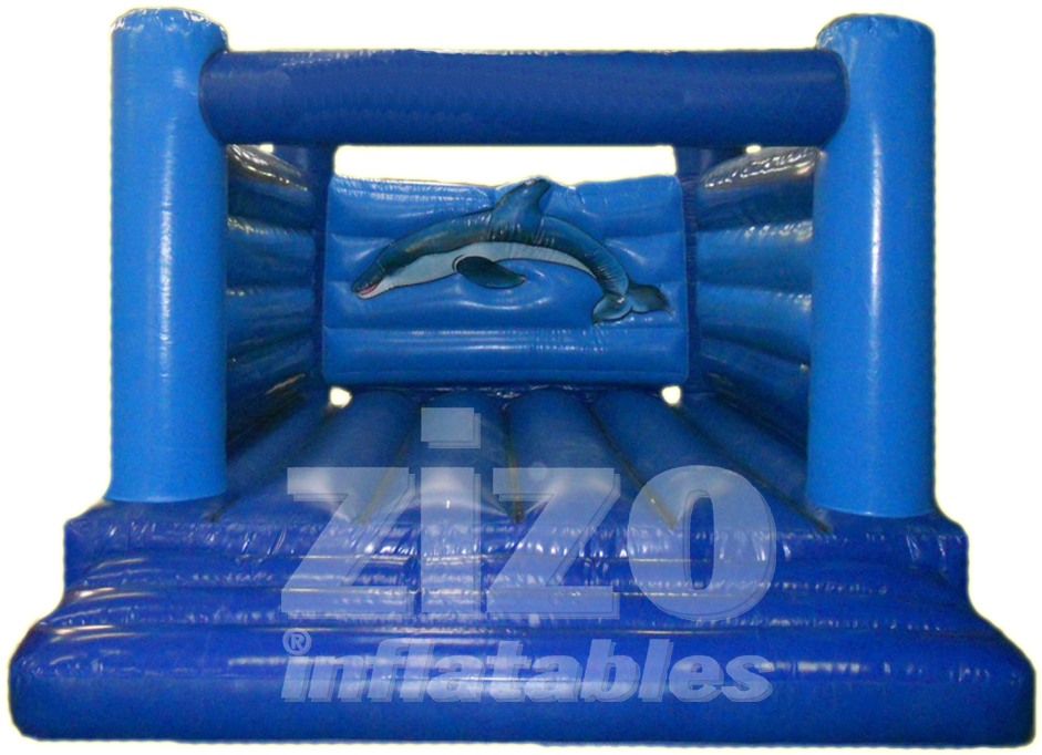 Blue Inflatable Bouncer Entrance PNG image