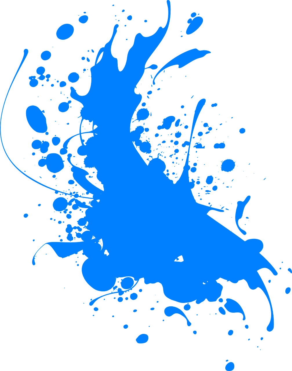 Blue_ Ink_ Splash_ Abstract PNG image