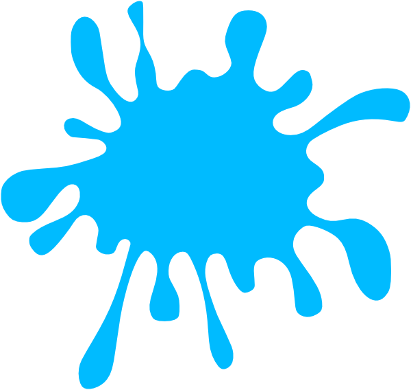Blue Ink Splash Graphic PNG image