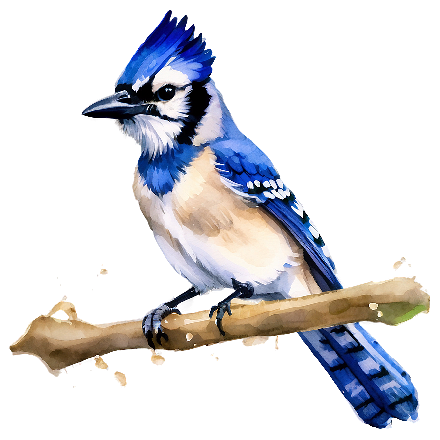 Blue Jay In Watercolor Splash Png 97 PNG image