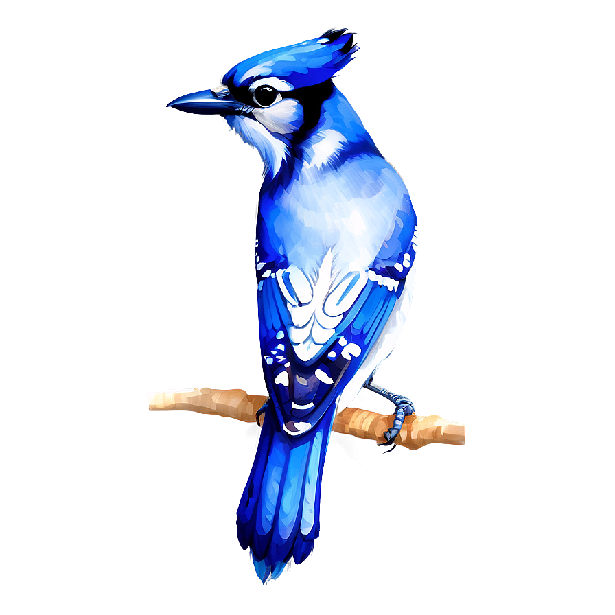 Blue Jay In Watercolor Splash Png Tsa PNG image