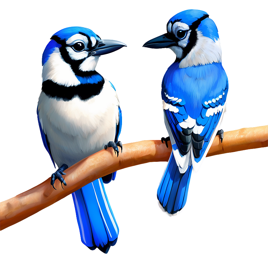 Blue Jay Pair Together Png Vmt PNG image