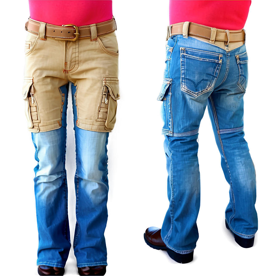 Blue Jeans With Cargo Pockets Png Kqc PNG image