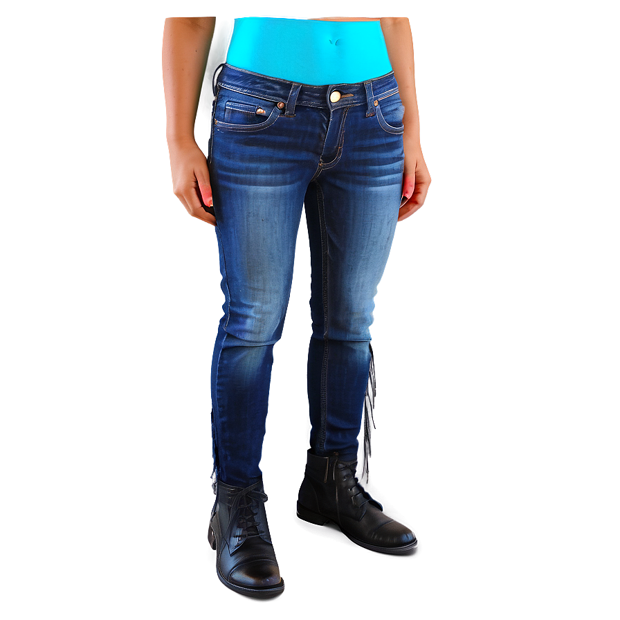 Blue Jeans With Fringe Png Uqp7 PNG image