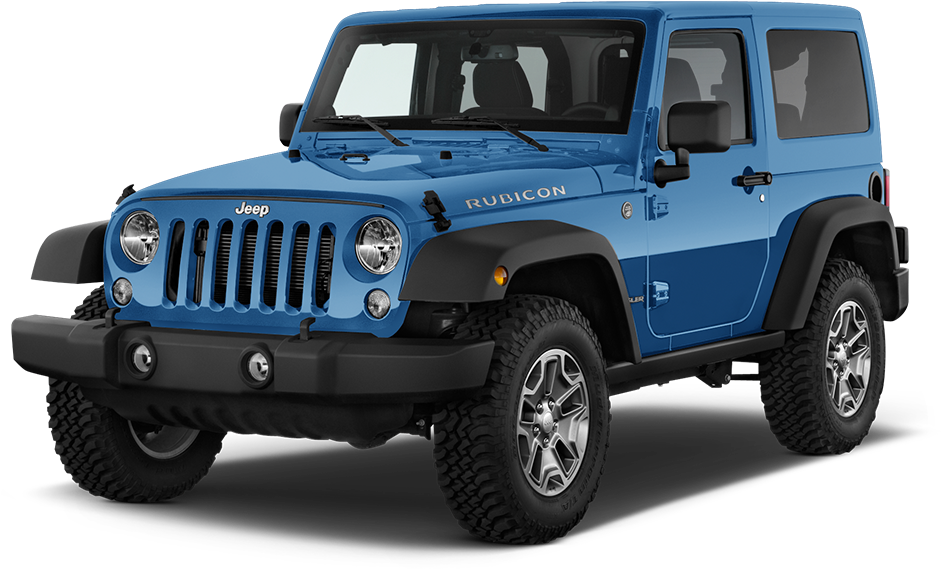 Blue Jeep Wrangler Rubicon S U V PNG image