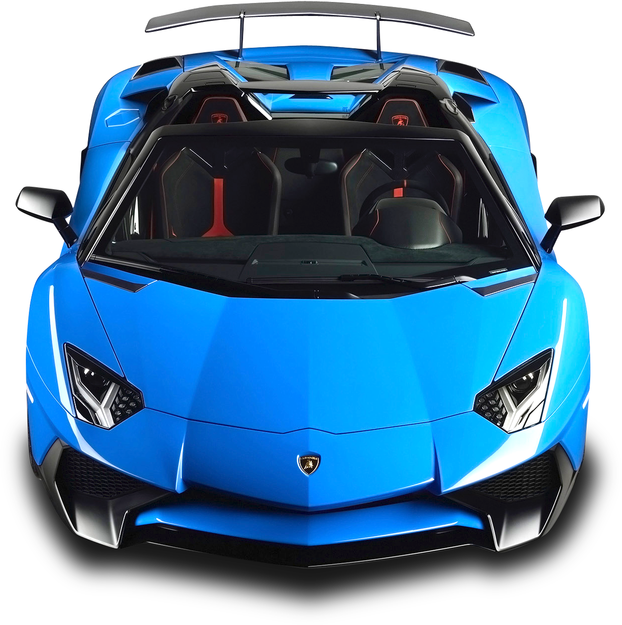 Blue Lamborghini Aventador S V J Cutout PNG image