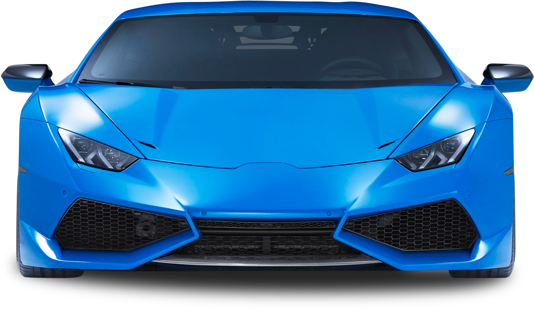 Blue Lamborghini Huracan Front View PNG image