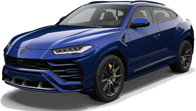 Blue Lamborghini Urus S U V PNG image