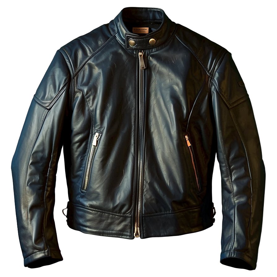 Blue Leather Jacket Png Qaj64 PNG image