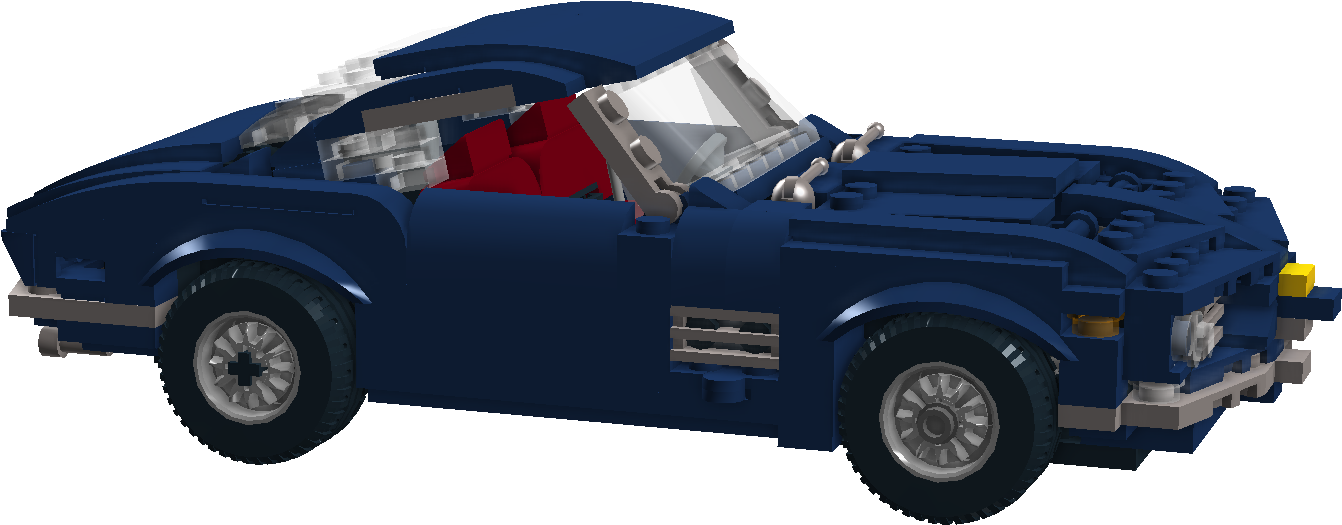 Blue Lego Sports Car Model PNG image