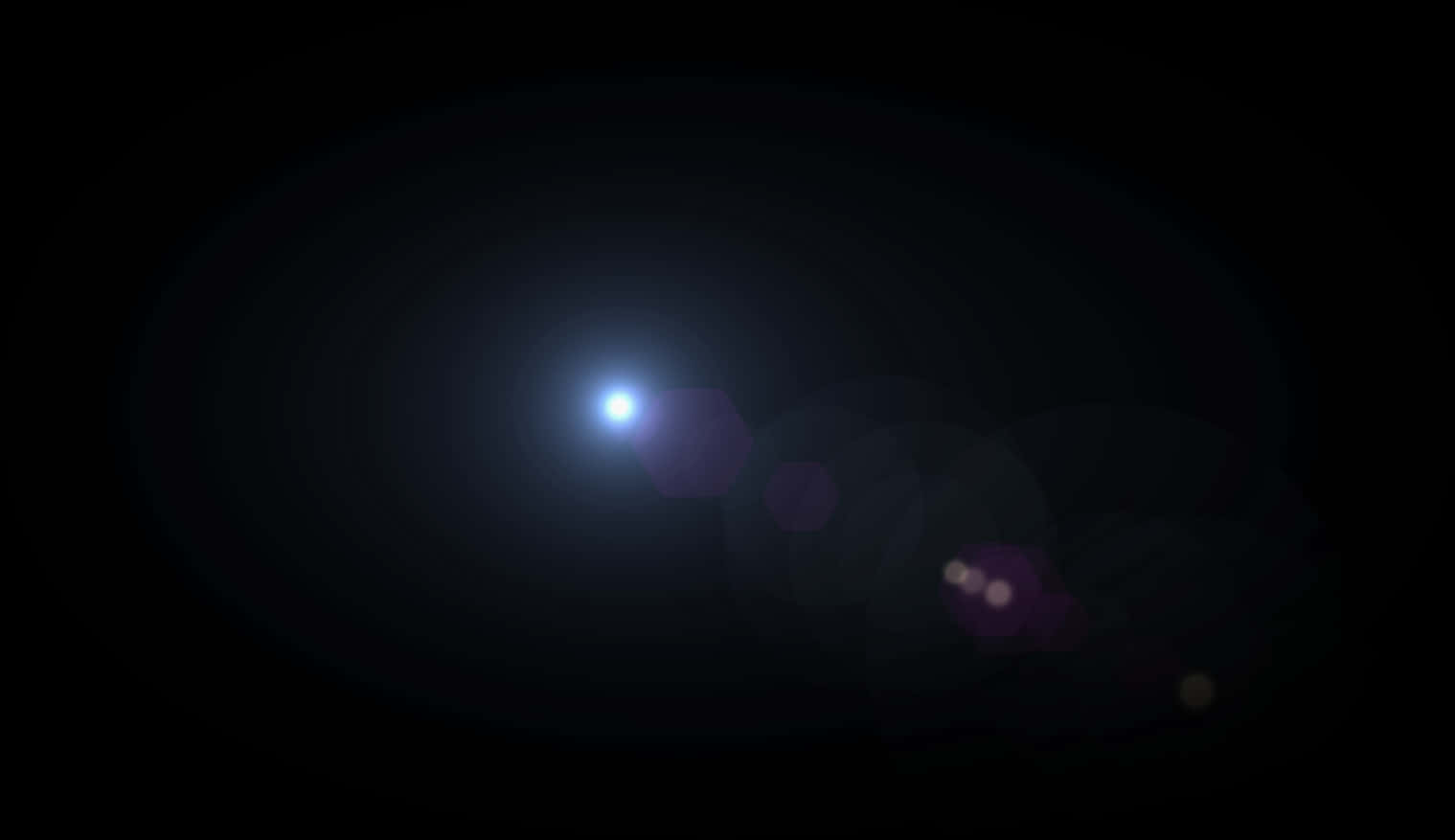 Blue Lens Flare Dark Background PNG image