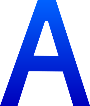 Blue Letter A Graphic PNG image