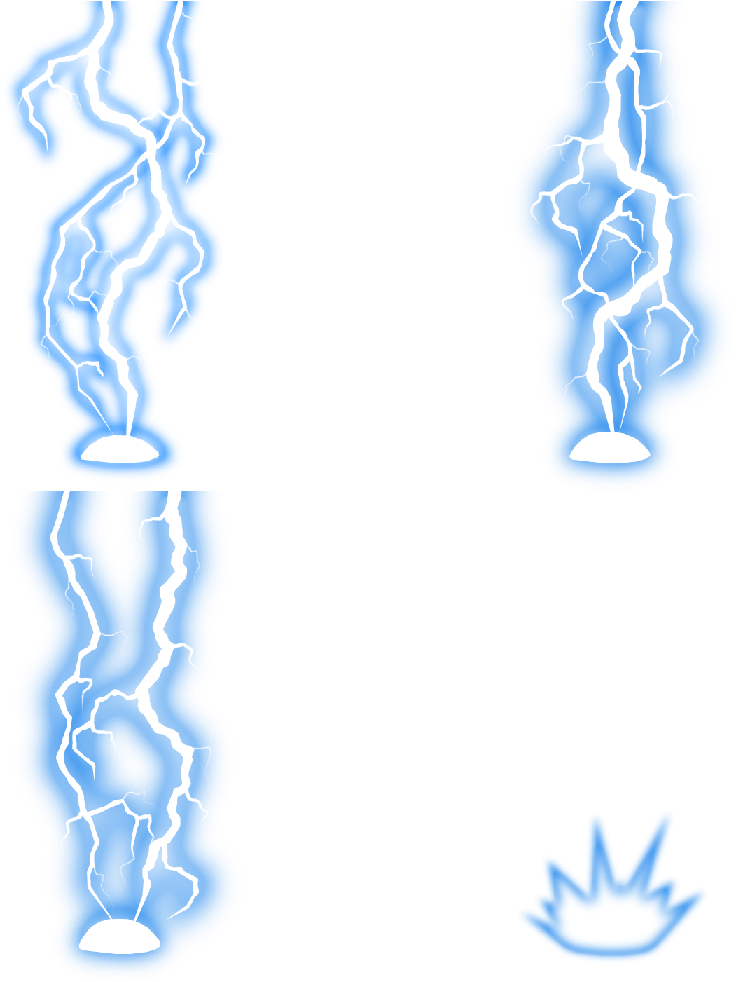 Blue Lightning Effects Graphic PNG image