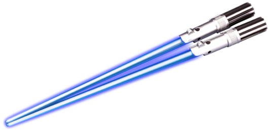 Blue Lightsaber Chopsticks PNG image