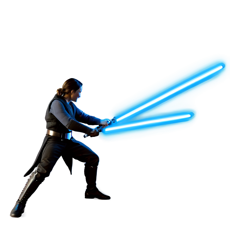 Blue Lightsaber Duel Scene Png Lig92 PNG image