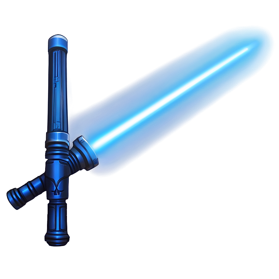 Blue Lightsaber In Darkness Png 06262024 PNG image