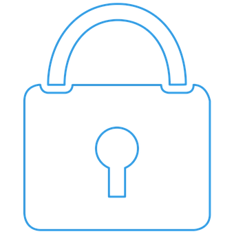 Blue Lock Icon PNG image