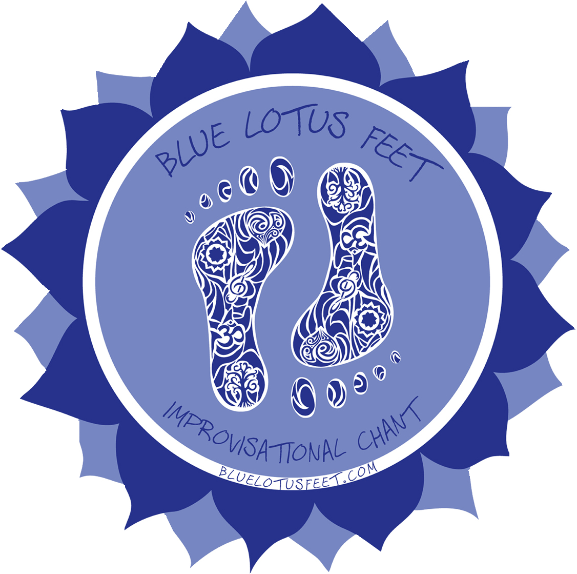 Blue Lotus Feet Logo PNG image