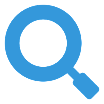 Blue Magnifying Glass Icon PNG image