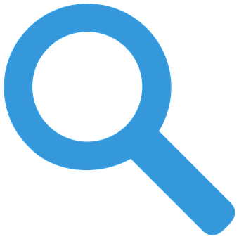 Blue Magnifying Glass Icon PNG image