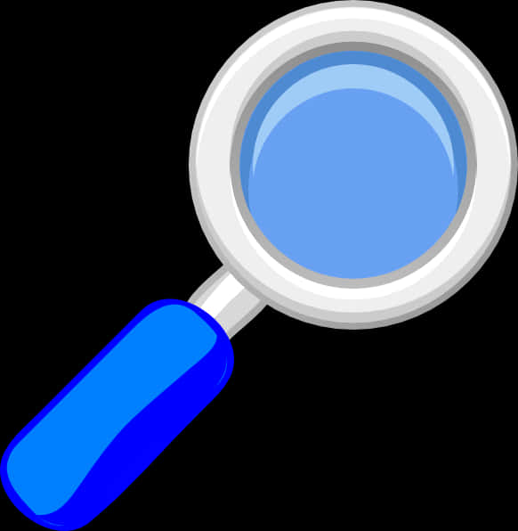Blue Magnifying Glass Icon PNG image