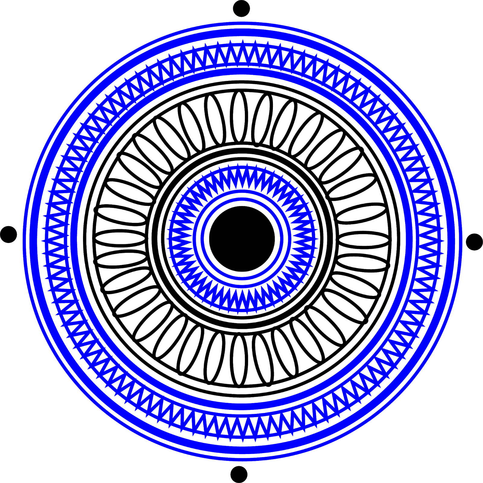Blue Mandala Art Design PNG image