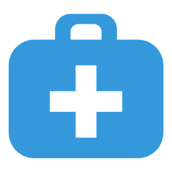 Blue Medical Kit Icon PNG image