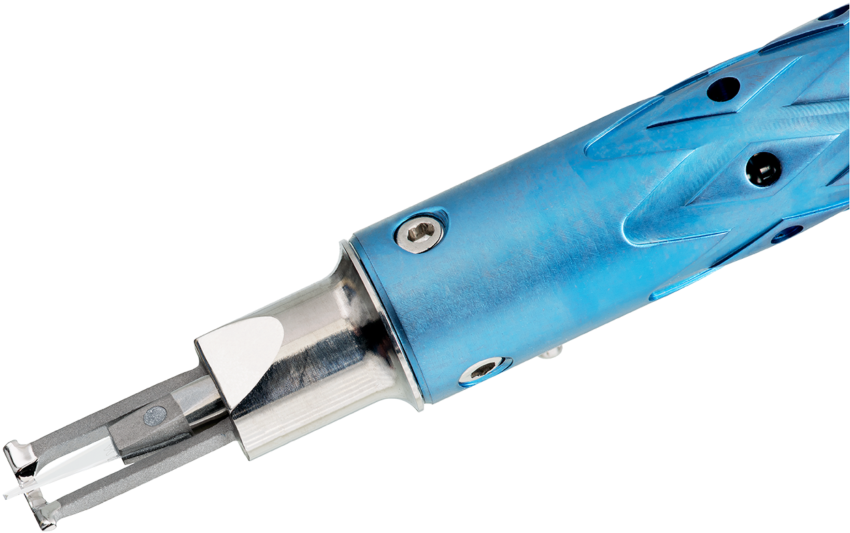 Blue Medical Stapler Device PNG image