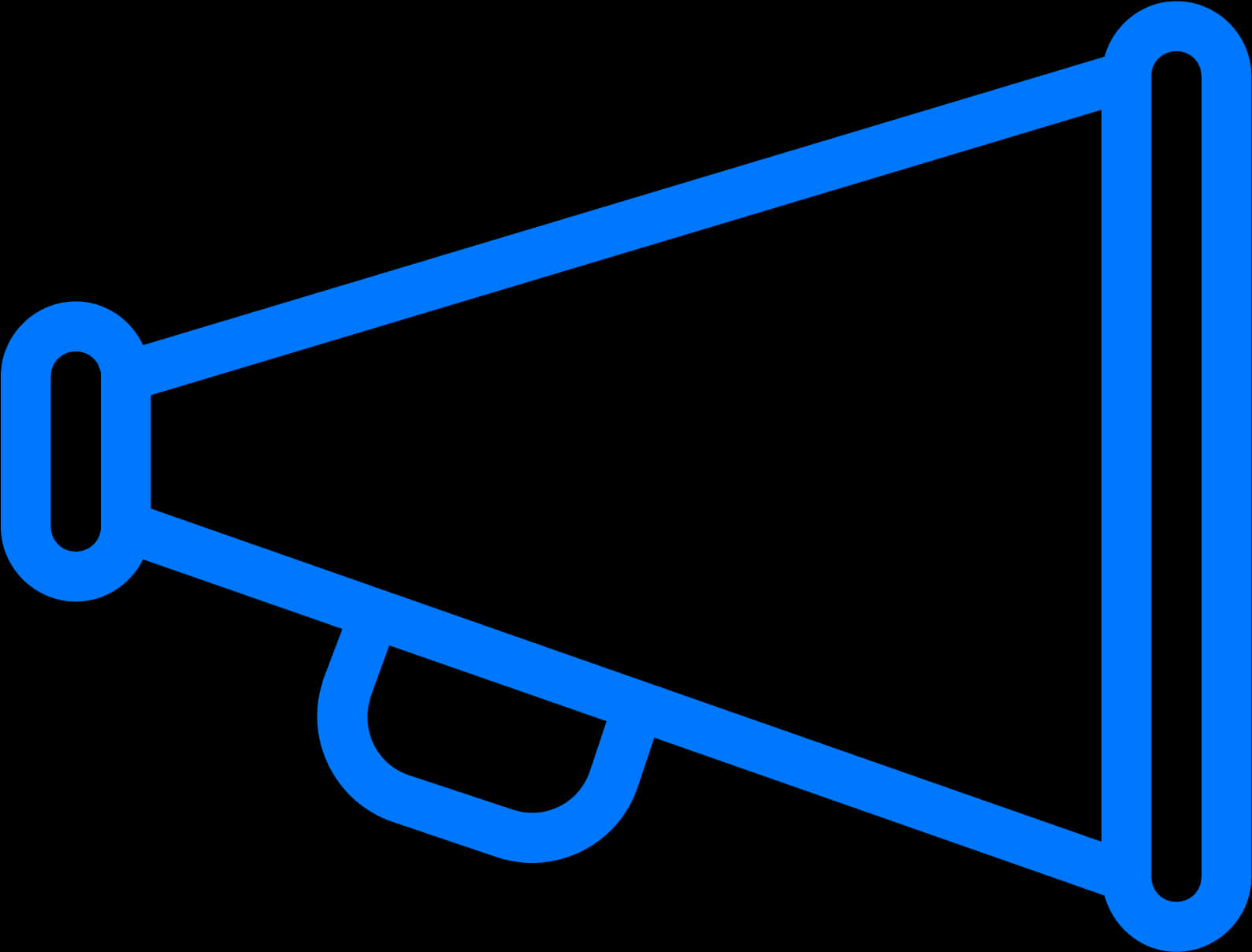 Blue Megaphone Icon PNG image