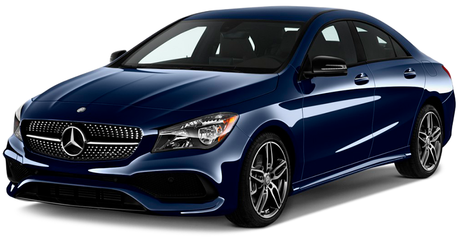 Blue Mercedes Benz Sedan PNG image