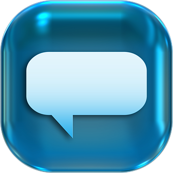 Blue Message Bubble Icon PNG image