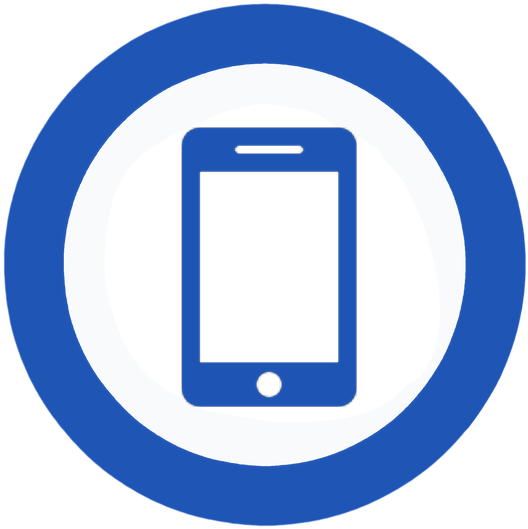 Blue Mobile Phone Icon PNG image