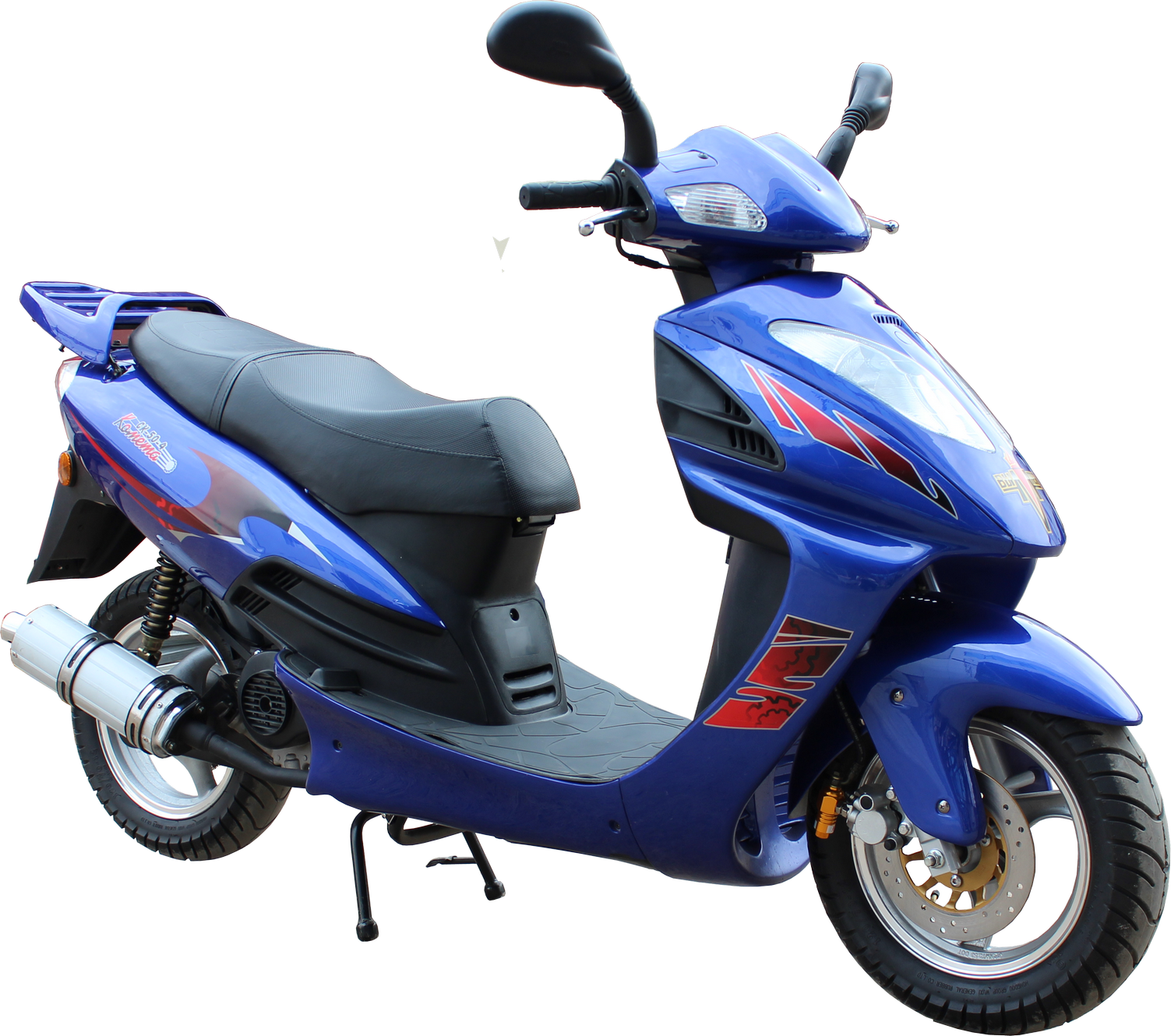 Blue Motor Scooter Isolated PNG image