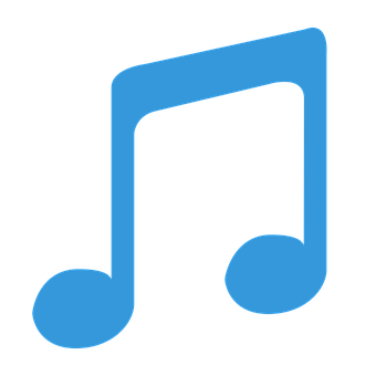 Blue Music Note Icon PNG image