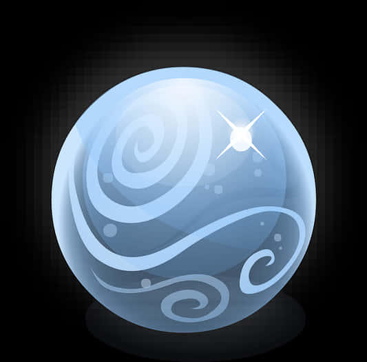 Blue Mystical Orb PNG image